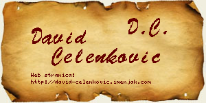 David Čelenković vizit kartica
